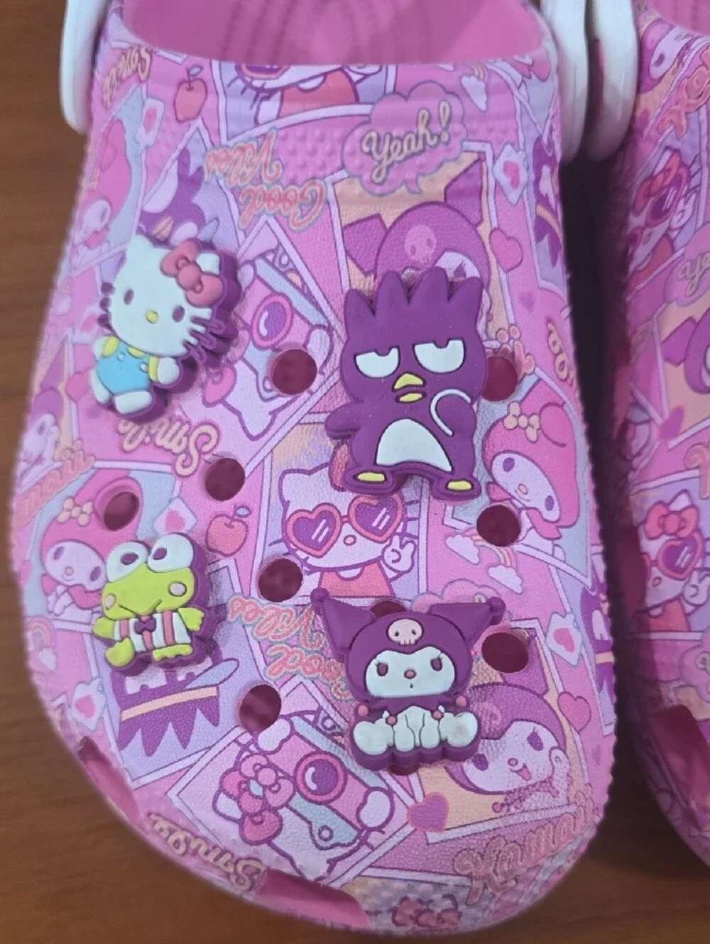 Sanrio Pink Kids Character Clog Sandals with White Strap